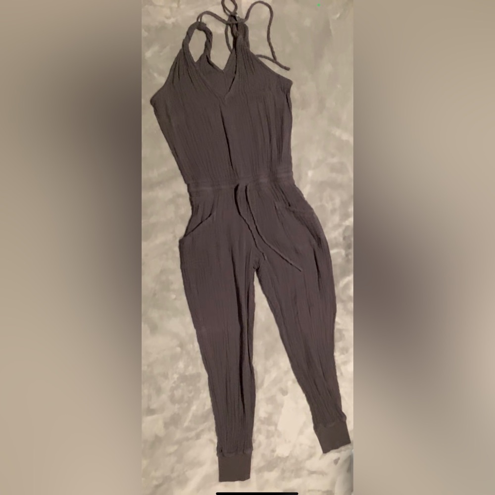 Michael stars twisted strap double gauze jumpsuit size  xs
